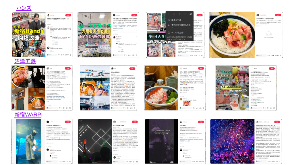 小紅書「RED」運用実績_ グルメ・飲食店