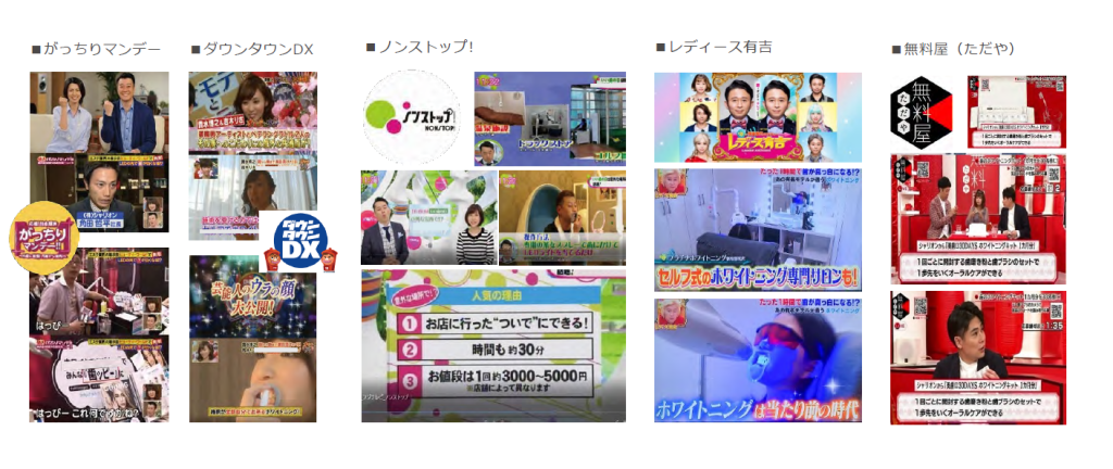 日本シェアNo.1ホワイトニングマシンの掲載メディア